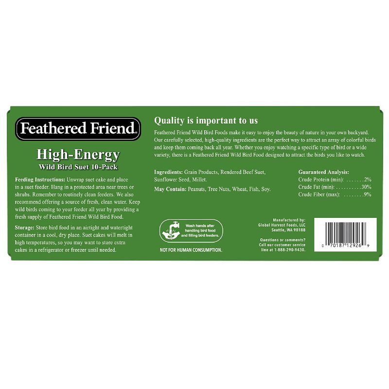 Audubon Park 13882 High Energy Suet, 11 oz, 10 Pack