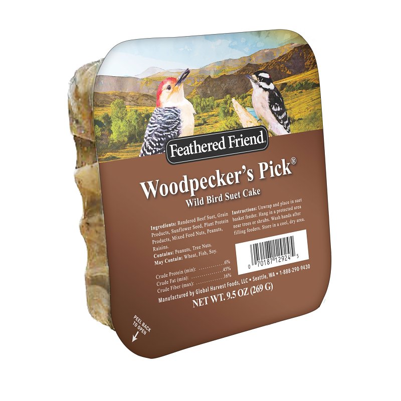 Feathered Friend 14378 Sunflower Seed Wild Bird Food, 9.5 oz, Suet