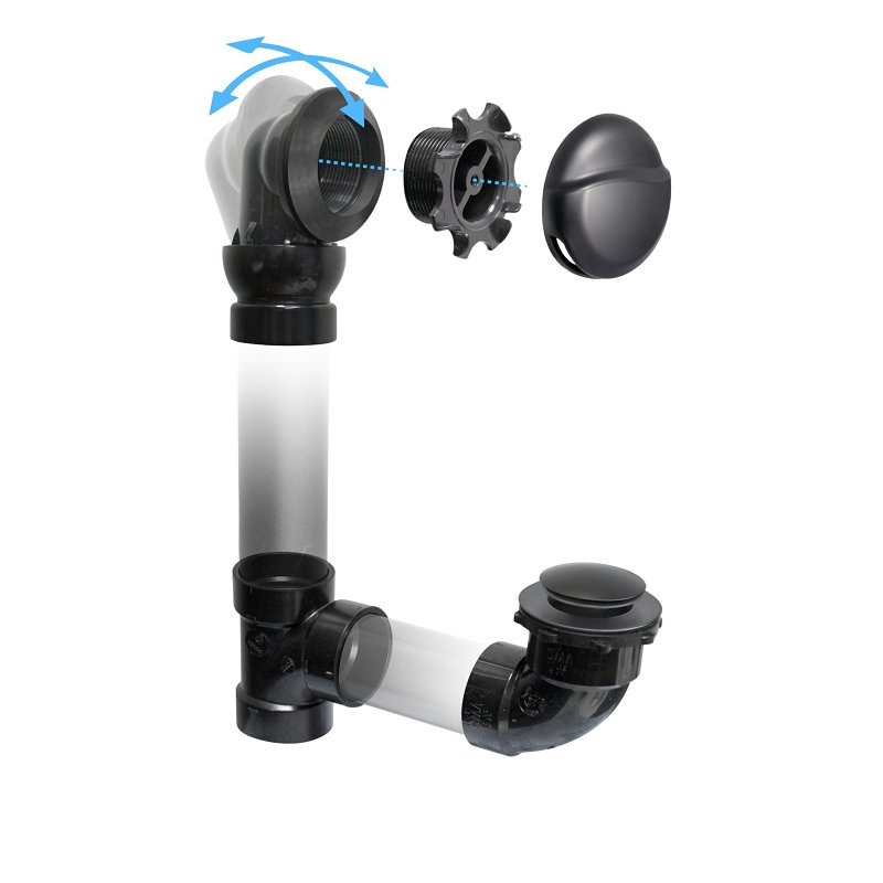 Homerite 27764 Waste and Overflow Kit with Matte Black Pop-Up