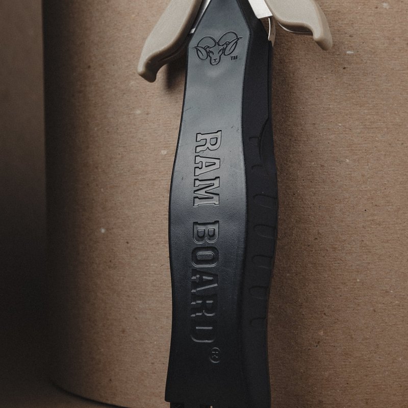 Ram Board Multi Cutter RBMCPDQ Utility Knife, Stainless Steel Blade, Anti-Slip, Ergonomic Handle, Black/Tan Handle