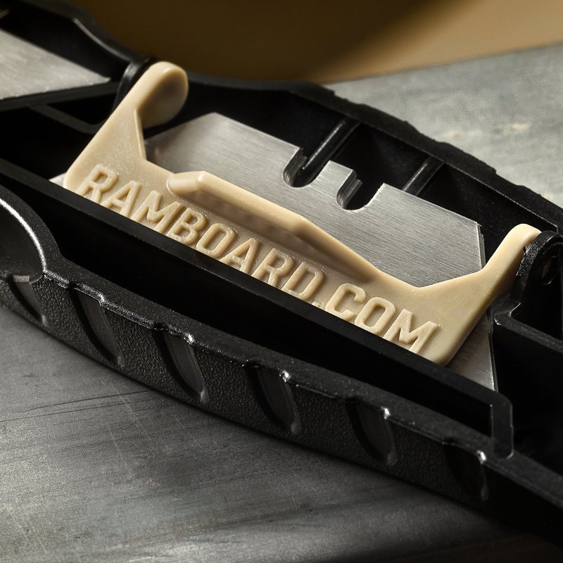 Ram Board Multi Cutter RBMCPDQ Utility Knife, Stainless Steel Blade, Anti-Slip, Ergonomic Handle, Black/Tan Handle