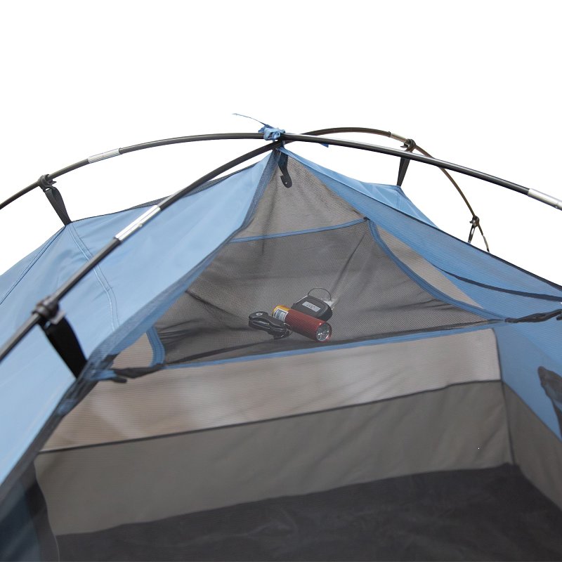 Stansport 733 Teton Dome Tent, 96 in L, 120 in W, 6 Person, Blue/White