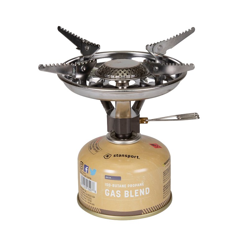 Stansport 184 Portable Stove with Fuel, 1-Burner, Butane, 10,000 Btu