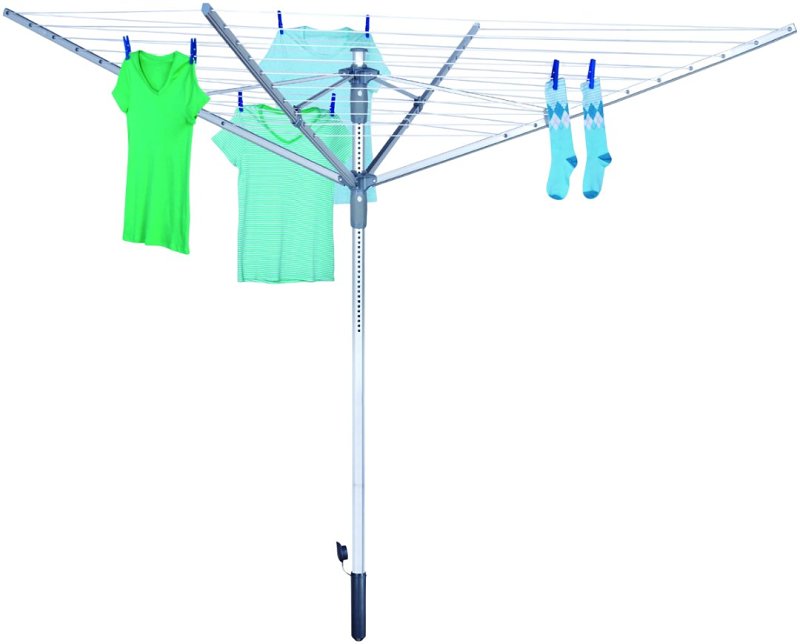 Honey-Can-Do DRY-04252 Umbrella Clothes Dryer, 78 in L, Aluminum, Silver
