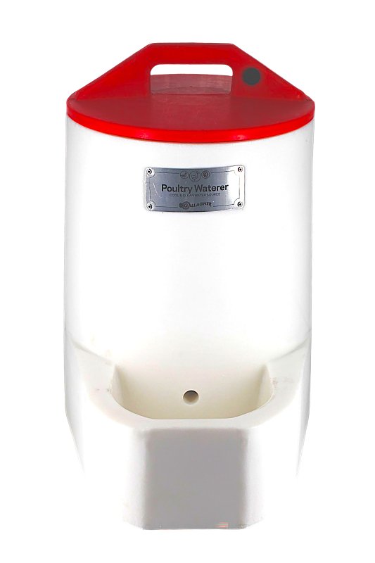 Gallagher A1002 Poultry Waterer, 5 gal, Polyethylene, White