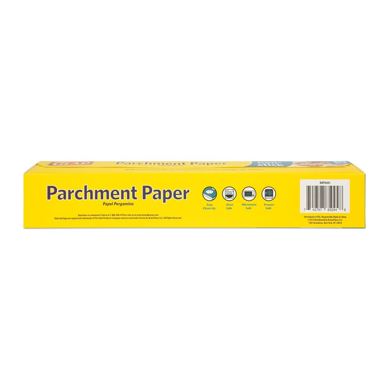 Glad BBP0481 Baking Sheet, 12 in L, Parchment Paper, White