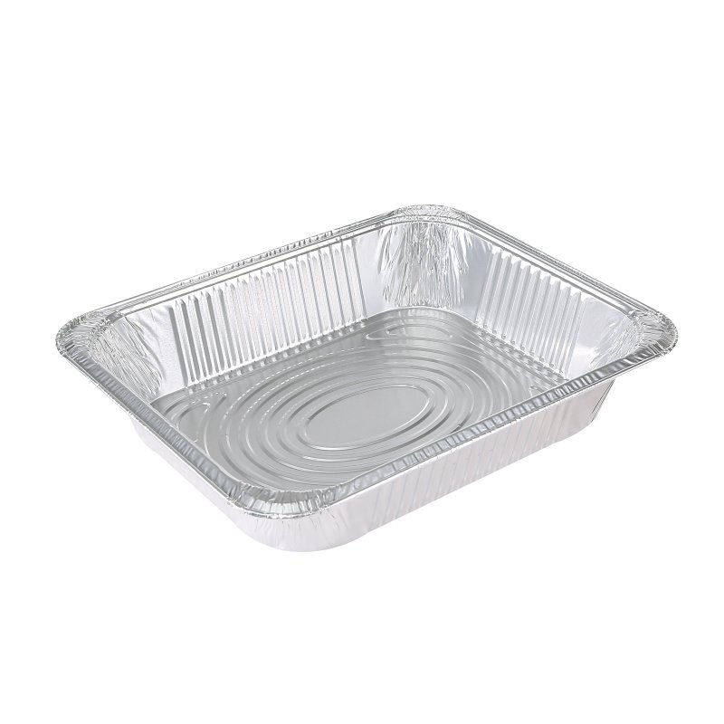 Glad BBP19935 Disposable Steam Pan, Aluminum, Silver, 12-1/2 in L, 10-1/4 in W, 2-1/2 in H, Dishwasher Safe: No