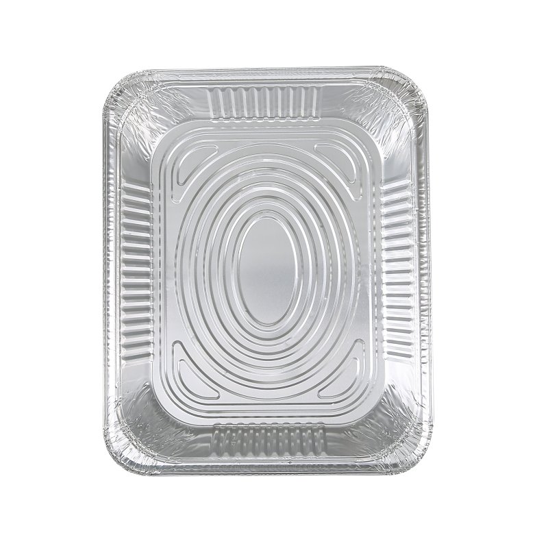 Glad BBP19935 Disposable Steam Pan, Aluminum, Silver, 12-1/2 in L, 10-1/4 in W, 2-1/2 in H, Dishwasher Safe: No