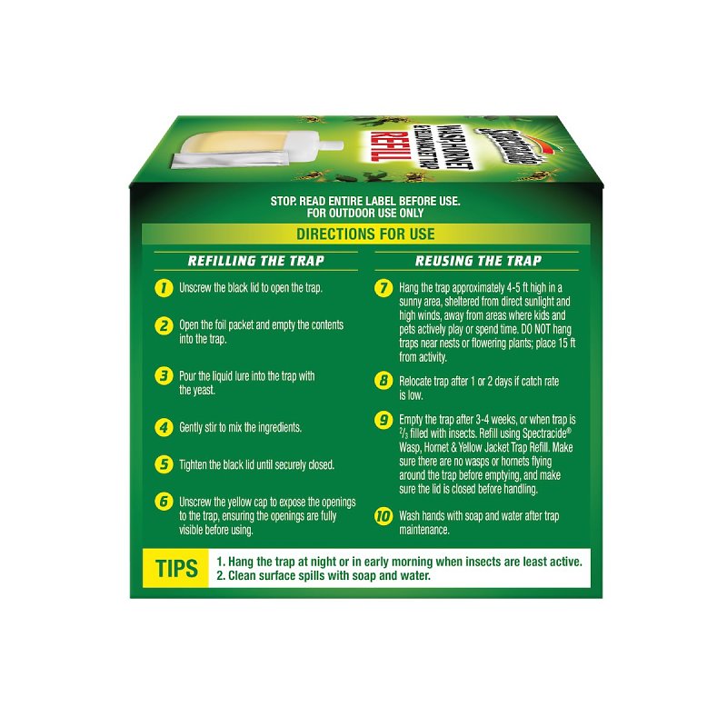Spectracide HG-97407 Wasp, Hornet and Yellow Jacket Trap Refill, Liquid, Apple
