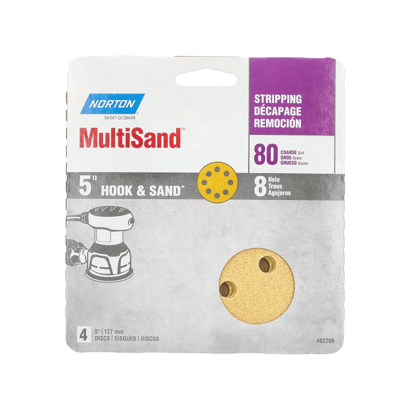 Norton 02209 Cut-Off Blade, 5 in Dia, 1/8 in Thick, 3/8 in Arbor, 80 Grit, Aluminum Oxide Abrasive