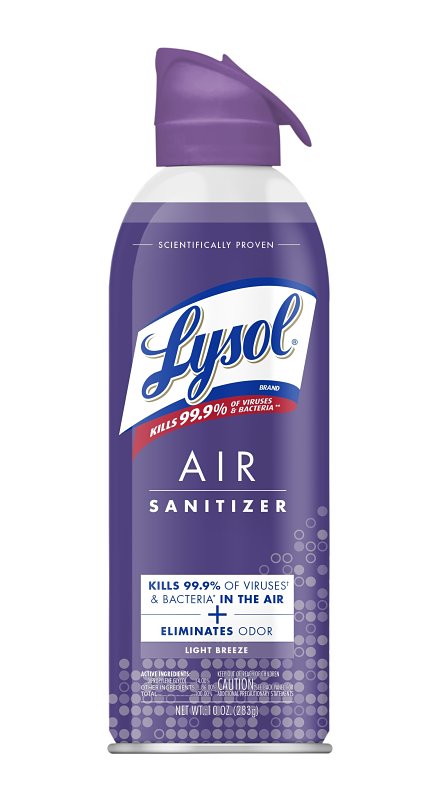 Lysol 19200-99394 Air Sanitizer, 10 oz, Light Breeze