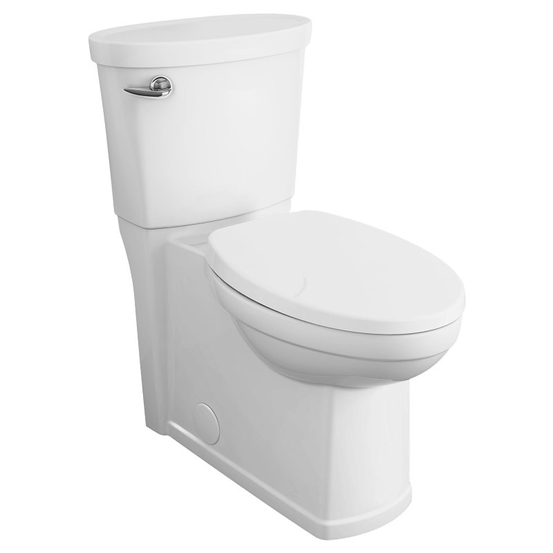 American Standard Cadet 3 Series 715AA.001.020 Skirted Tall Height Two-Piece Toilet with Slow-Close Seat, Elongated Bowl