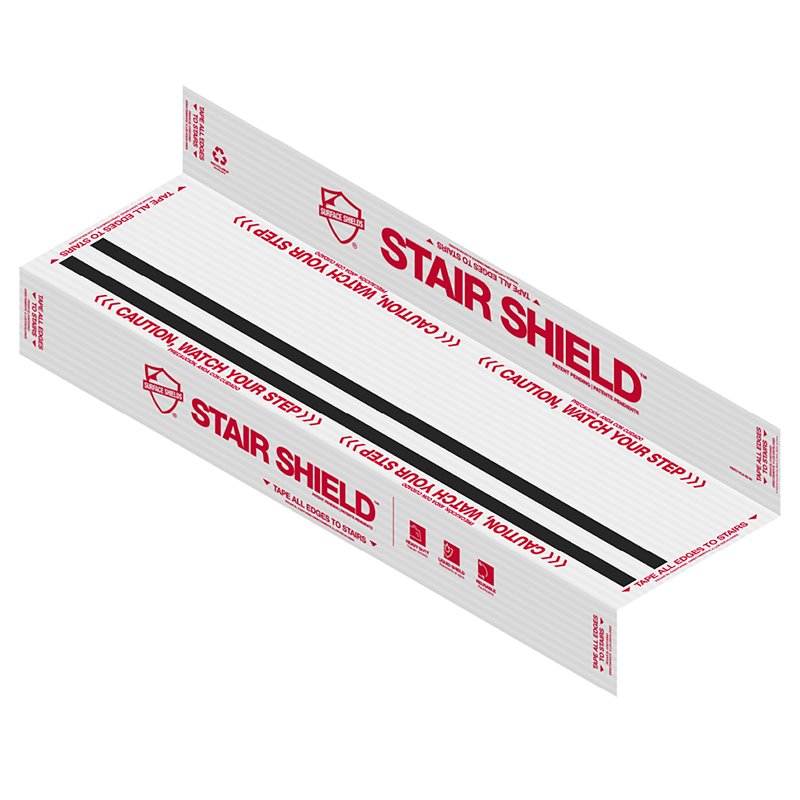 Surface Shields PLS SS 40 Stair Shield, 40 in L, 21 in W, 0.1 mm Thick, Polypropylene, White