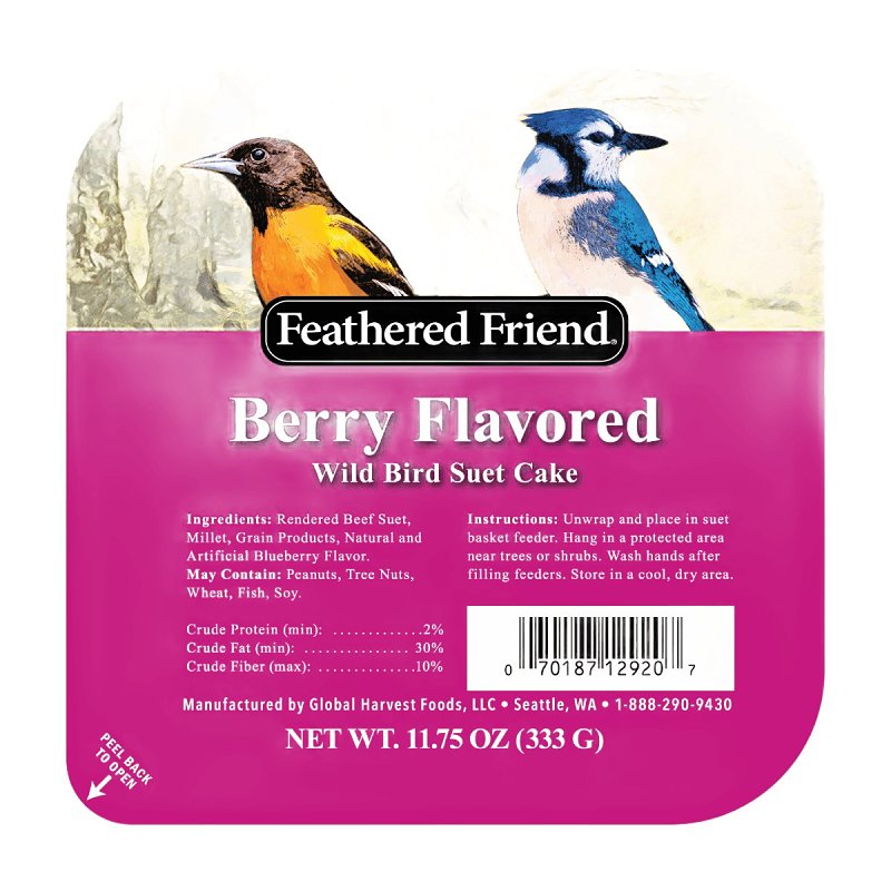 Audubon Park 13066 Cracked Corn Berry Treat Suet, 11.75 oz, Box