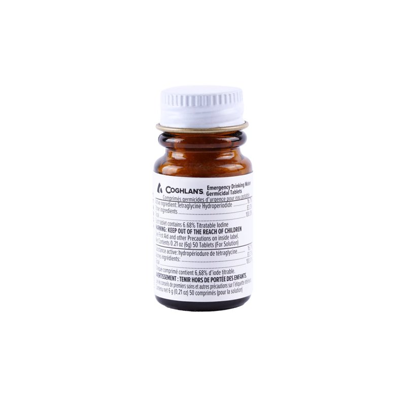 Coghlan's 7620 Drinking Water Germicidal Tablet, Gray/Tan, 0.21 oz, Bottle