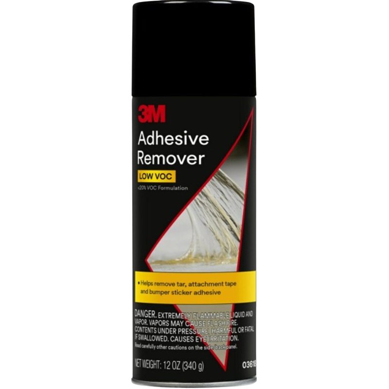 3M 03618VOC20-6 Adhesive Remover, Liquid, Solvent, Amber, 12 oz Aerosol Can