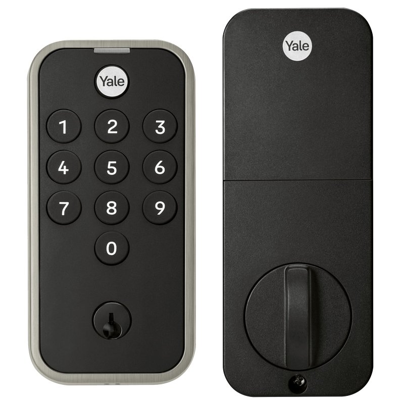 Yale Code Series YED210-NR-619 Keypad Lock, Grade 3 Grade, Keyed Different Key, Metal, Satin Nickel, KW1 Keyway