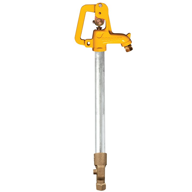 Boshart YHBR-10 Yard Hydrant, 153 in OAL, 3/4 in Inlet, FPT Inlet, 3/4 in Outlet, GHT Outlet, 52 gpm, 125 psi Pressure