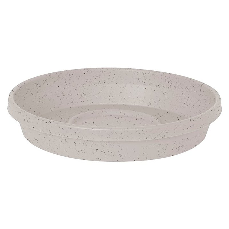 Bloem STT0882 Terra Saucer, 8 in Dia, Round, Plastic, Vanilla Bean