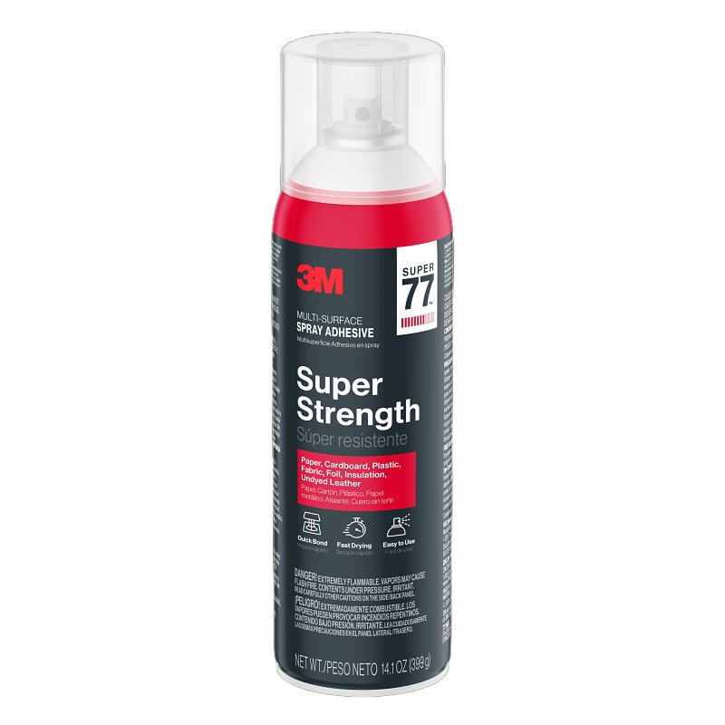 Super 77 77-18OZ Multi-Purpose Spray Adhesive, Clear, 18 oz