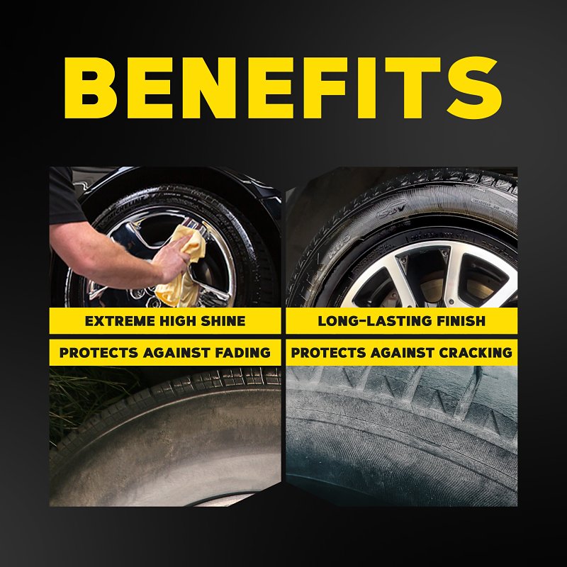 Meguiar's Ultimate Insane Shine G190315 Tire Coating, 15 oz, Aerosol Can, Liquid, Slight Chemical