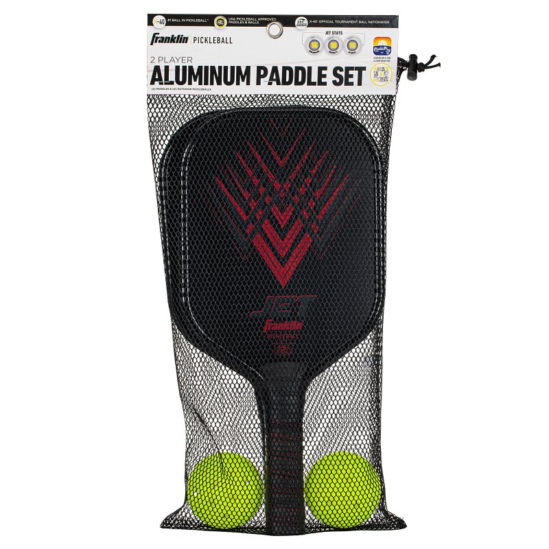 Franklin Sports 52745 Pickleball and Paddle Set, Aluminum, Blue/Red