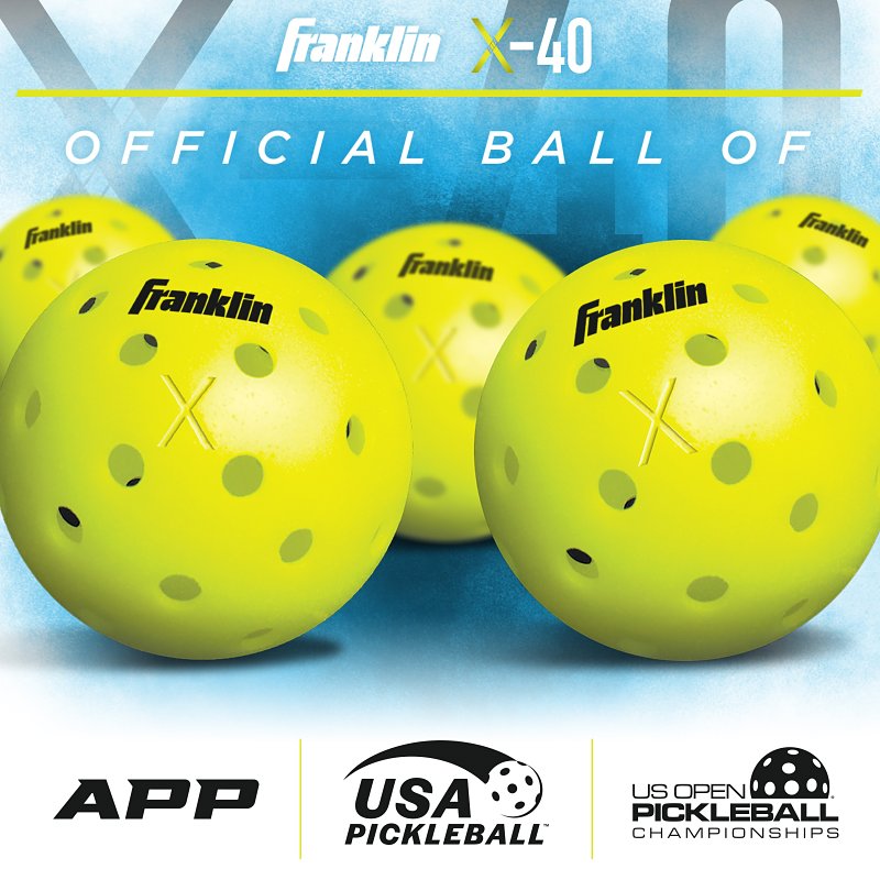 Franklin Sports 52745 Pickleball and Paddle Set, Aluminum, Blue/Red