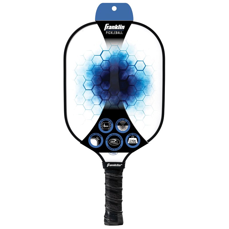 Franklin Sports Pilot Series 52771 Pickle Ball Paddle, Fiberglass/Polypropylene, Blue/White