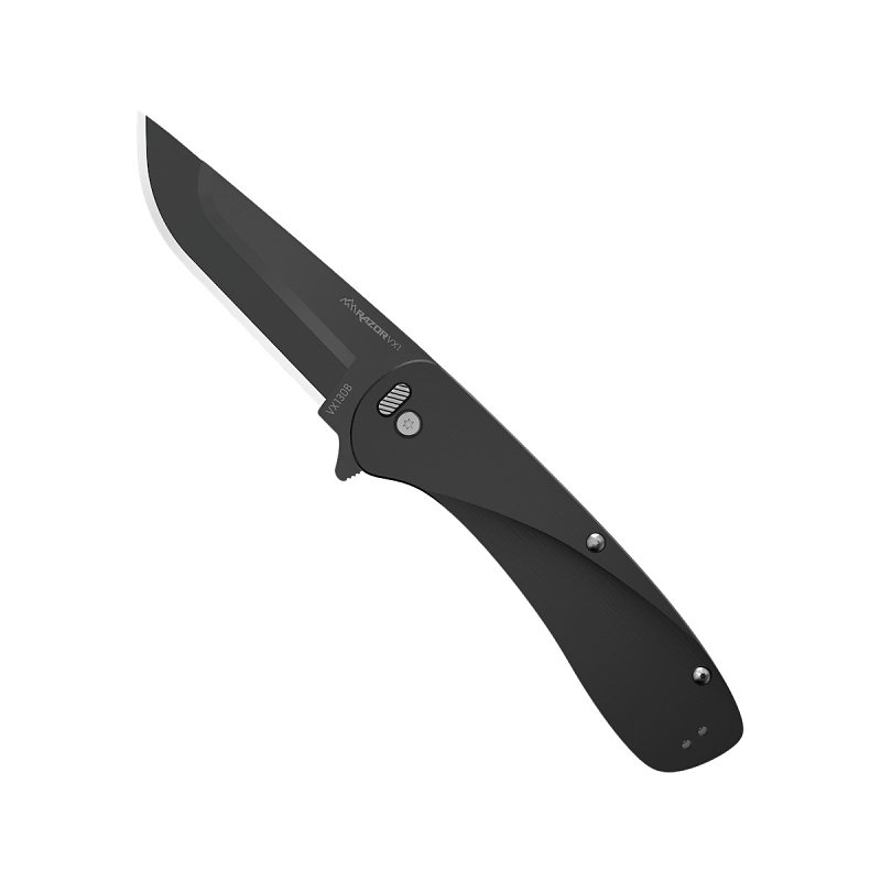 Outdoor Edge RazorSafe® VX Series VX130B-C Everyday Carry Knife, 3 in L Blade, Stainless Steel Blade, Black Handle