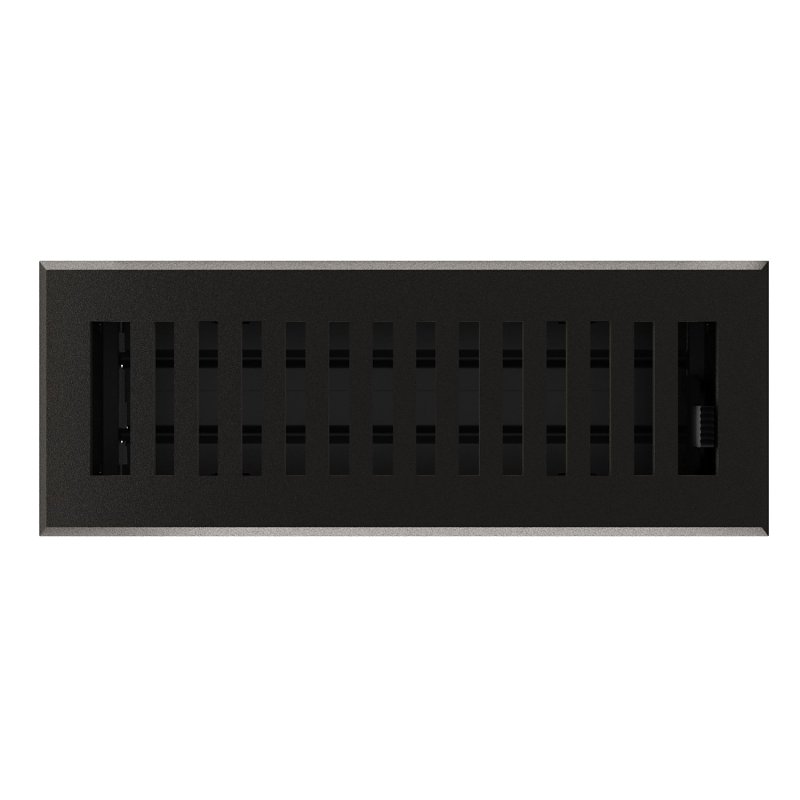 Imperial RG3476 Decorative Floor Register, 10 in L, 3 in W, Cast Iron/Steel, Black, Rustic