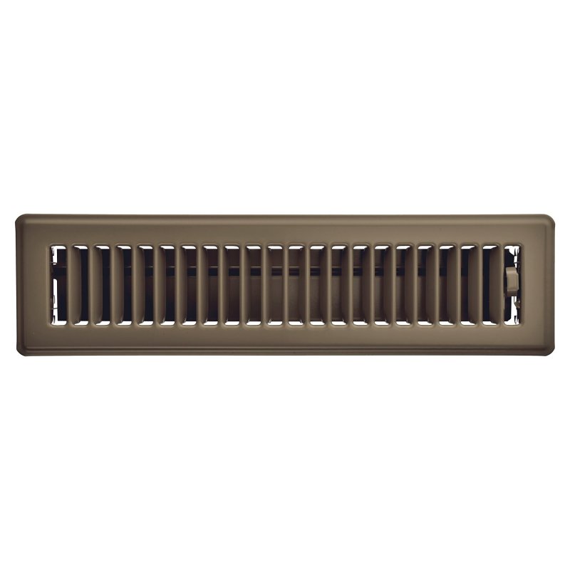 Imperial RG3654 Floor Register, 2-1/4 in L, 12 in W, Steel, Chocolate, Powder-Coated