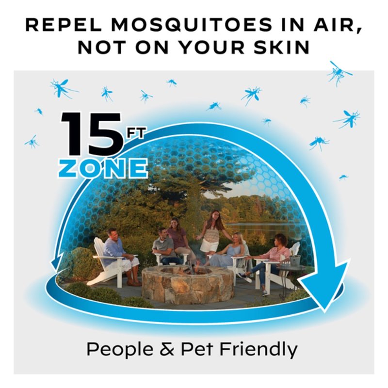 Thermacell Patio Shield PS1CANYON Mosquito Repeller, 12 hr Refill, 15 ft Coverage Area, Canyon Housing