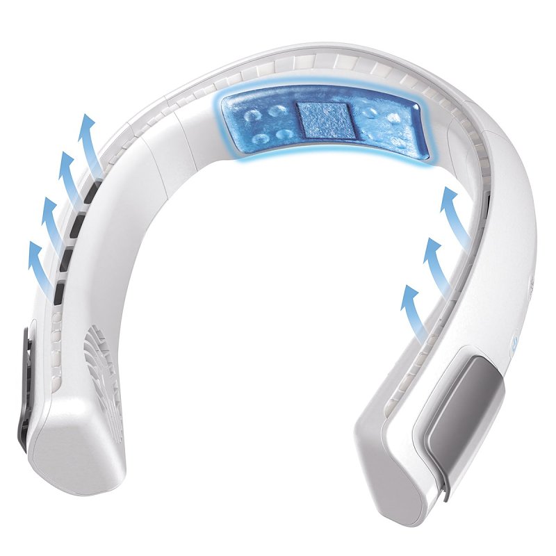 Arctic Air AAFRT-MC12/4 Personal Wearable Air Cooler, 3 V, 1 in Dia Blade, 3-Speed, 2 cfm Air, White