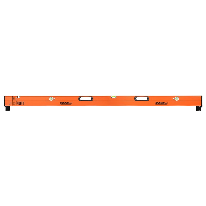 Johnson 5800-0712P Extendable Plate Level, 144 in L, 3-Vial, Aluminum, Orange