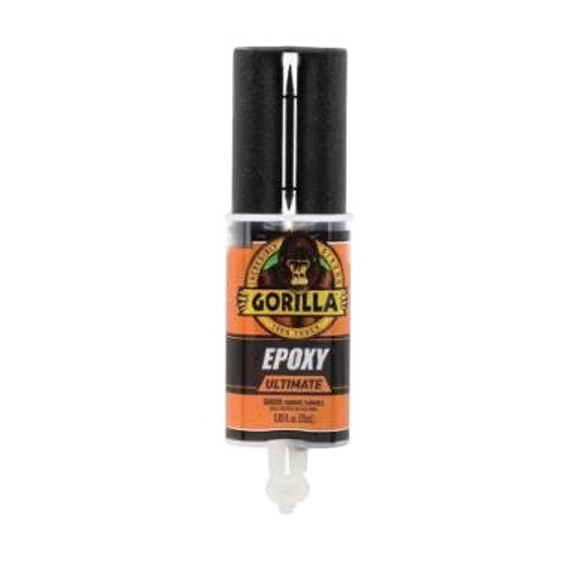 Gorilla 113442 Ultra Strength Epoxy, Dark Gray, Liquid, 0.85 fl-oz Syringe