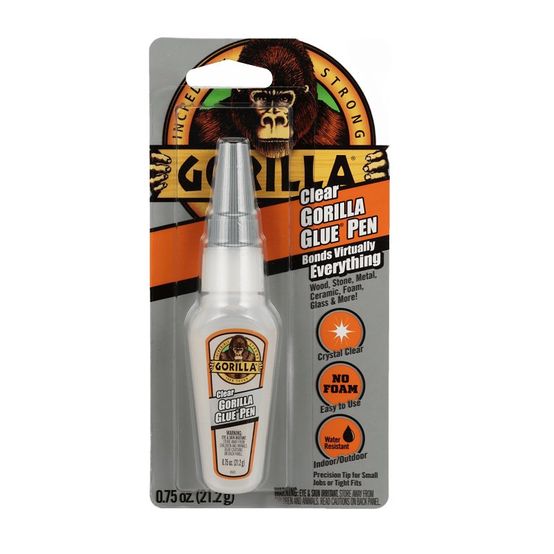 Gorilla 102175 Glue, Crystal Clear, 0.75 oz Pen