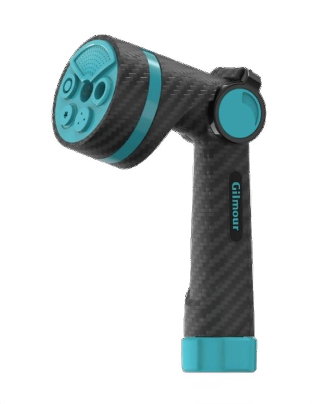 Gilmour Mfg 885802-1001 Extra Heavy-Duty Thumb Control Preset Nozzle, Swivel, Metal/Plastic/Rubber