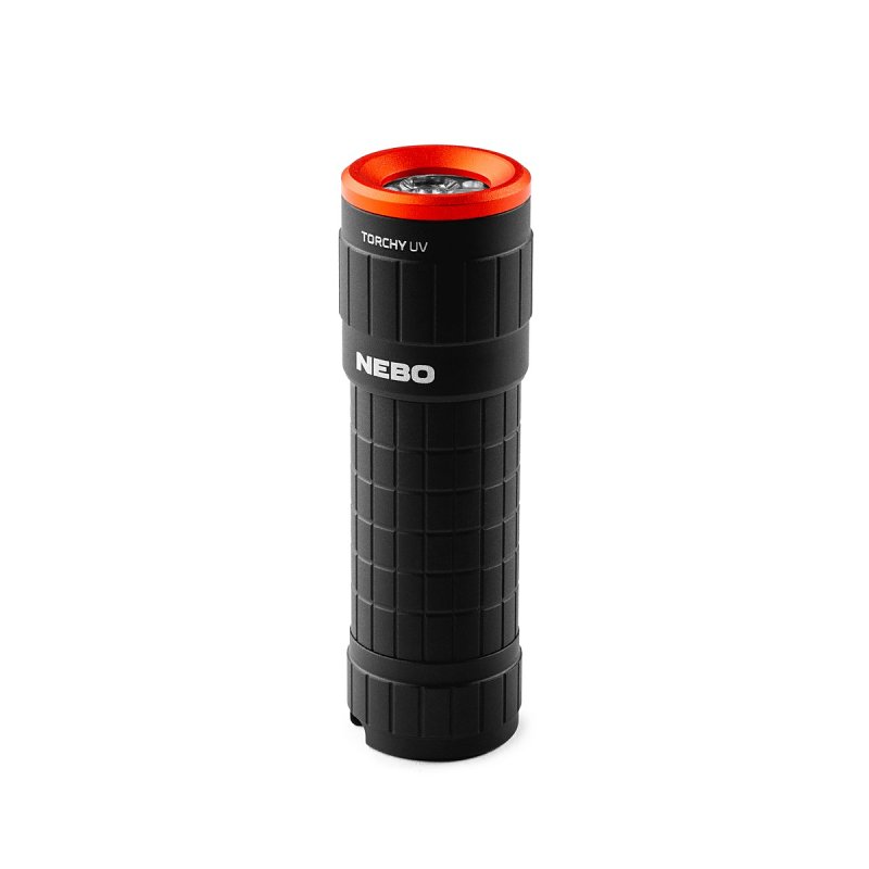 Nebo Torchy UV Series NEB-FLT-1061 Specialty Flashlight, AAA Battery, Alkaline Battery, LED Lamp, Spot Beam, Black