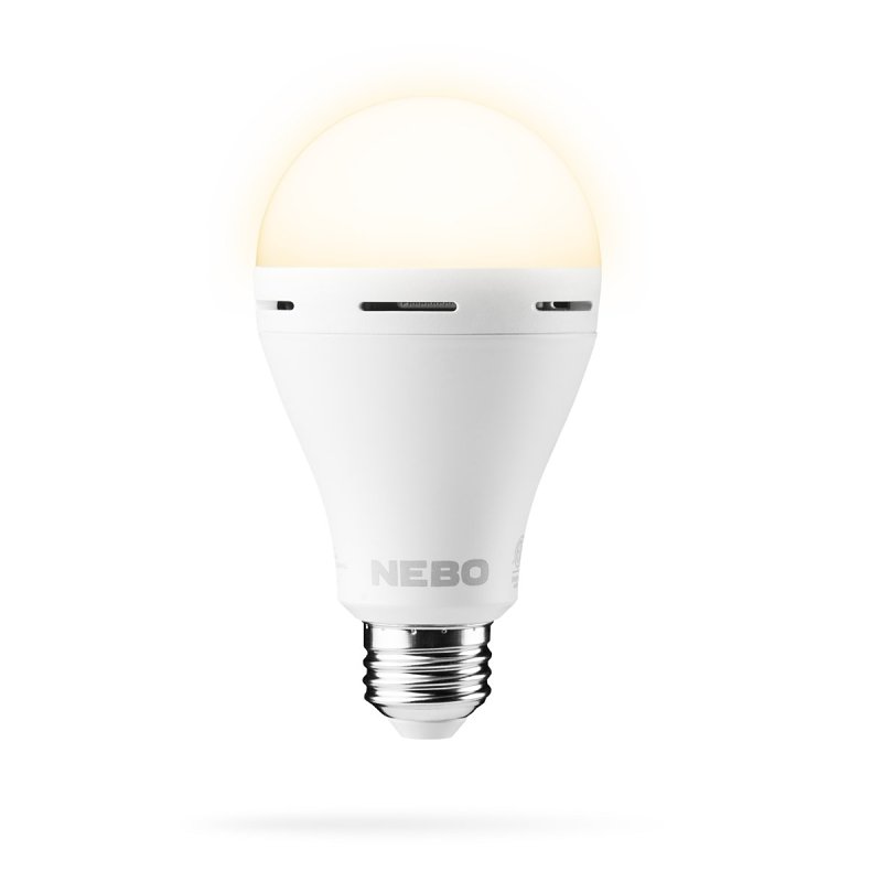 Nebo NEB-ARE-0003 Emergency Bulb, 60 W Equivalent, E26 Screw Lamp Base, Soft White, 3000 K Color Temp