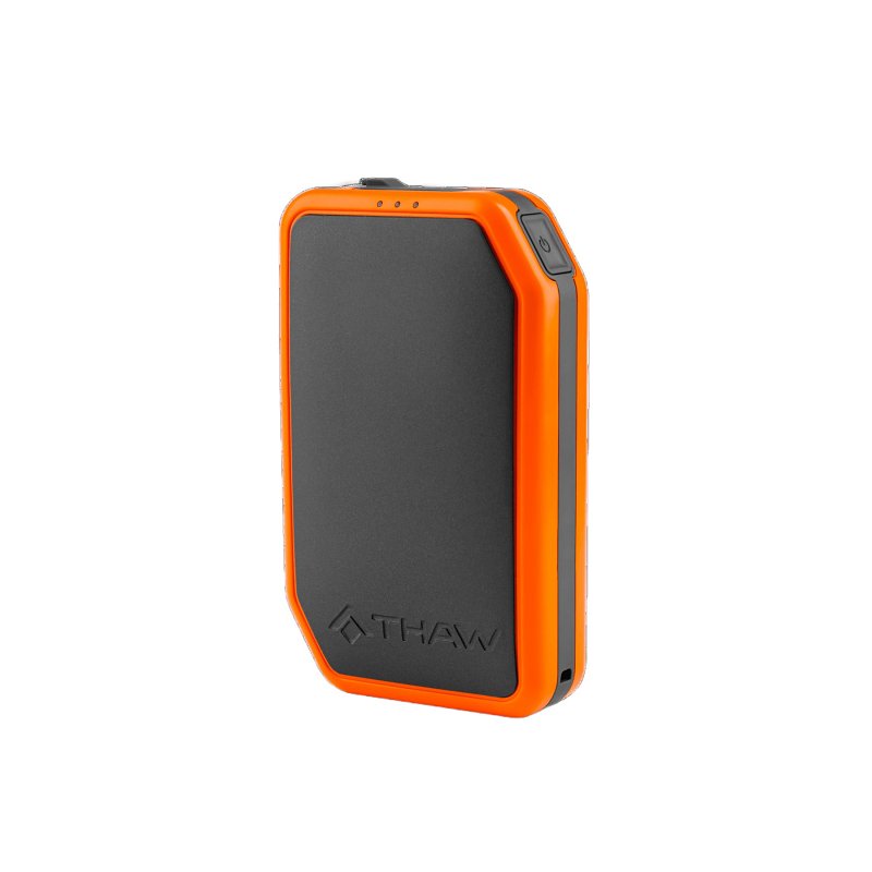 Thaw THA-HND-0009 Rechargeable Hand Warmer with Integrated Flashlight, 5000 mAh, Gray/Orange