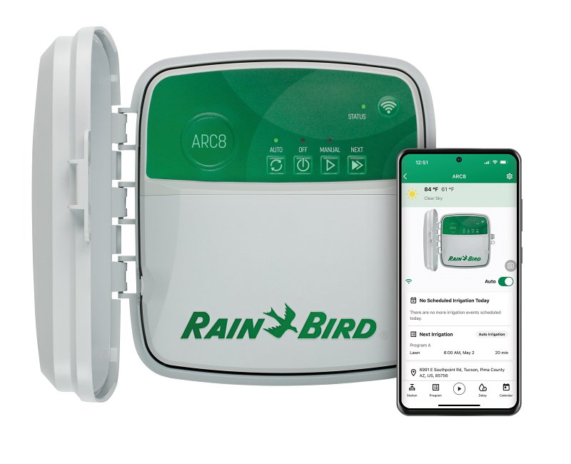 Rain Bird ARC8 App-Based Residential Controller, IP24 Enclosure