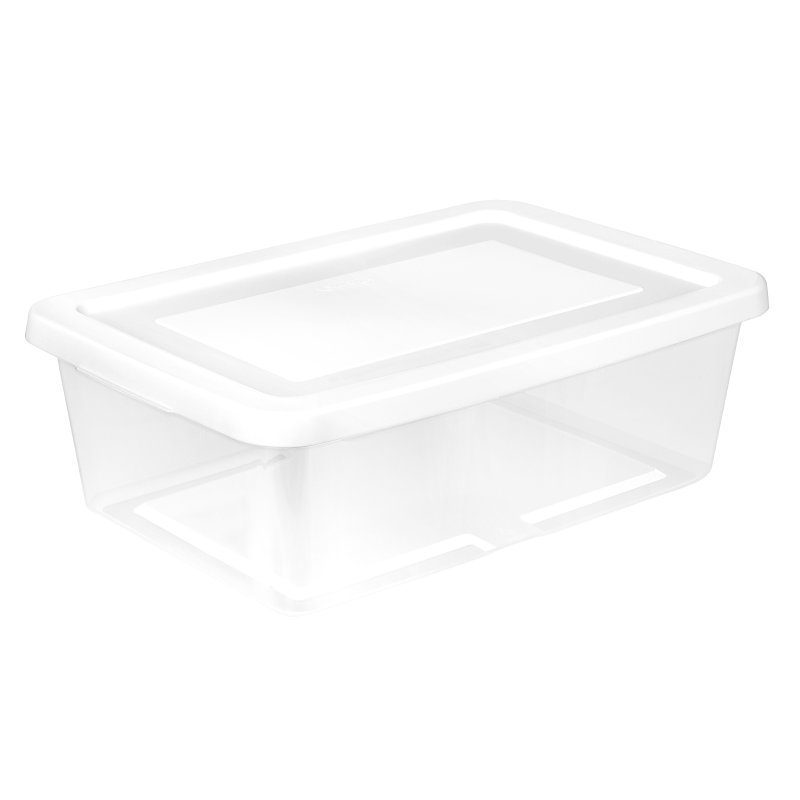 Sterilite 42438015 Storage Box, 12 qt, Plastic, White