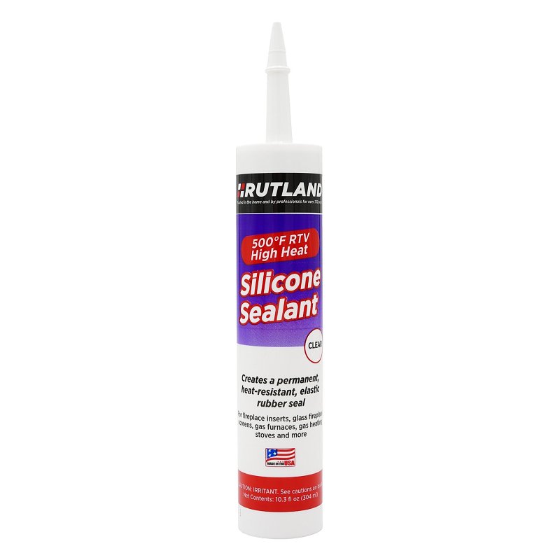 Rutland 76C Silicone Sealant, Clear, 24 hr Functional Cure, 10.3 fl-oz, Cartridge