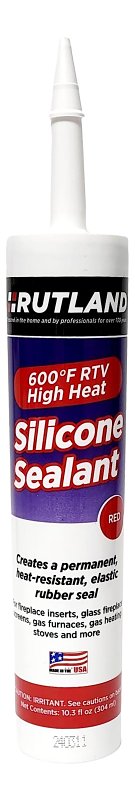 Rutland 76R Silicone Sealant, Red, 10.3 oz, Cartridge