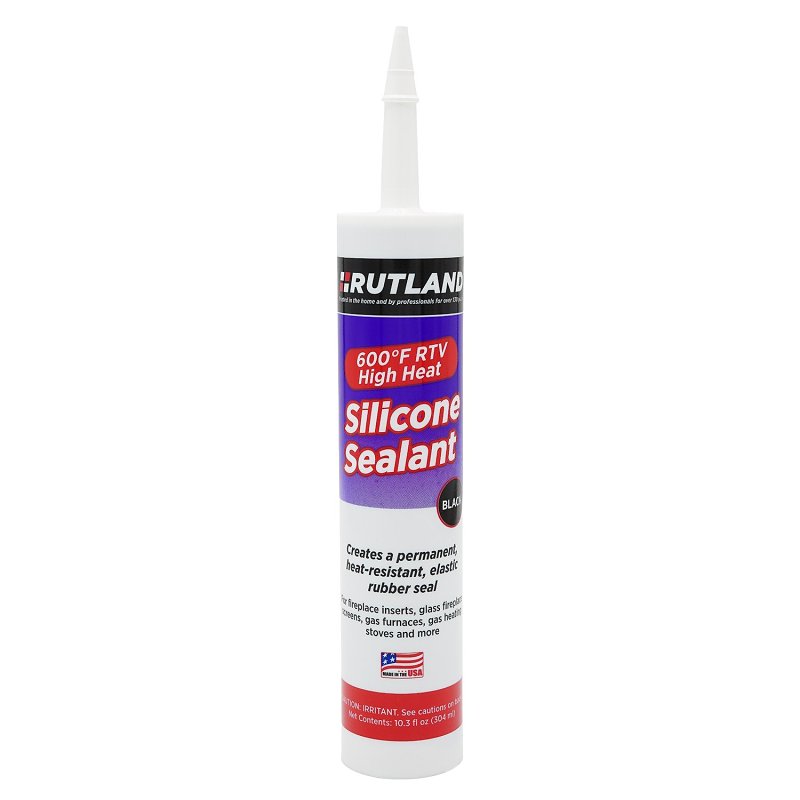 Rutland 76B High-Heat Sealant, Black, 600 deg F, 10.3 oz, Cartridge
