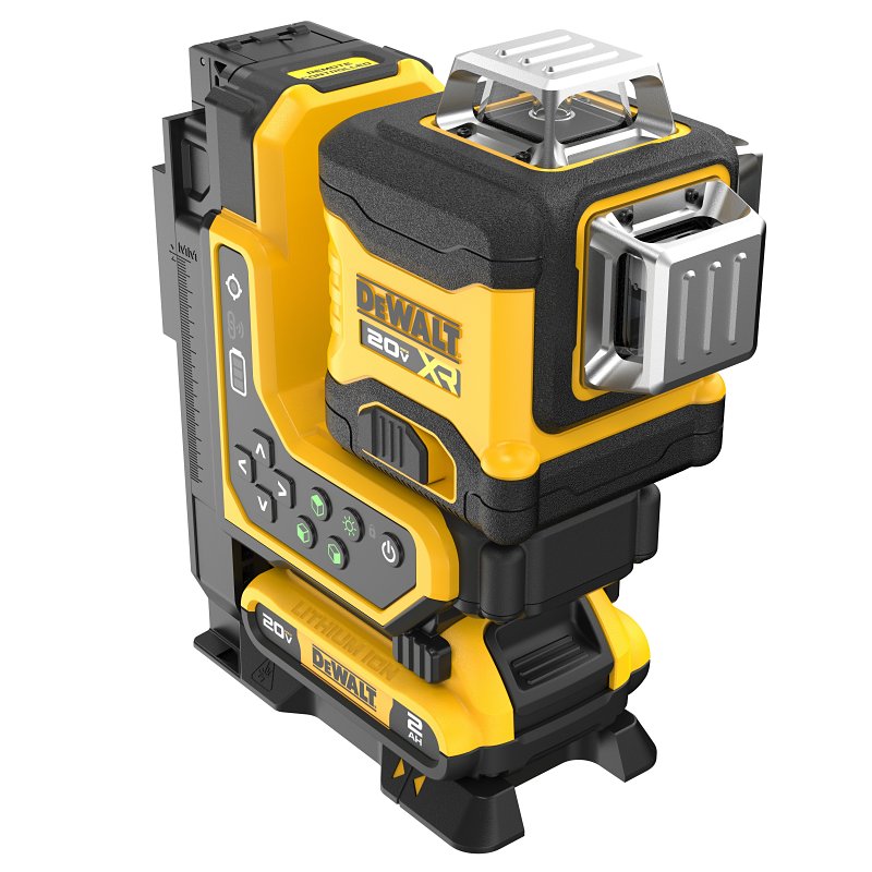 DEWALT DCLE34035D1 Line Laser Kit, 260 ft Without Detector, 330 ft with Detector, +/-1/8 in Accuracy, 3 -Beam, 3 -Line