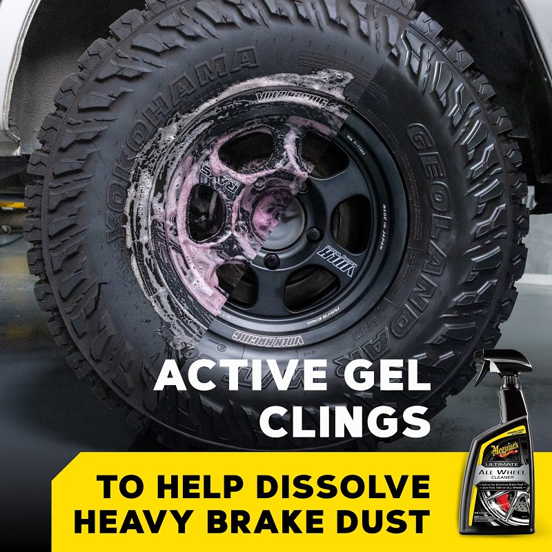 Meguiar's G180124 Ultimate All Wheel Cleaner, 24 oz, Liquid, Sulfurous/Vanilla
