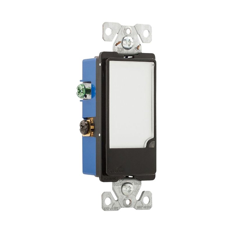 Eaton 7737BK-BOX Nightlight, 15 A, 120 V, 1 W, LED Lamp, Black