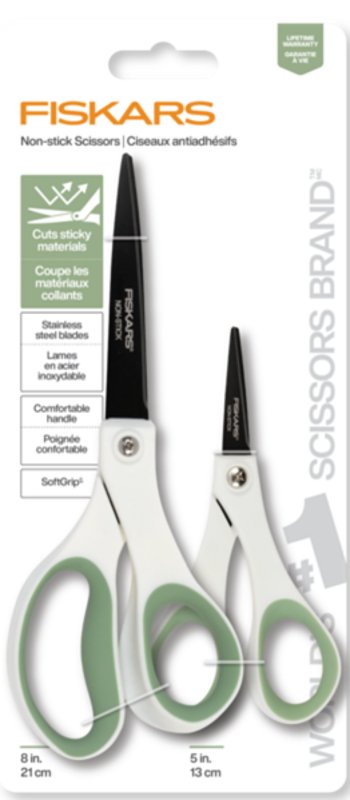 Fiskars 1073594 Non-Stick Titanium Softgrip Scissors 8IN