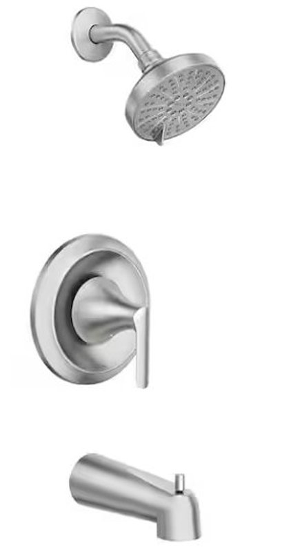 Moen Findlay 82518 Tub/Shower Faucet, Standard Showerhead, 1.75 gpm Showerhead, 6 Spray Settings, Diverter Tub Spout